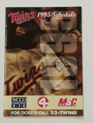 Minnesota Twins 1995 Mlb Baseball Pocket Schedule - Superamerica