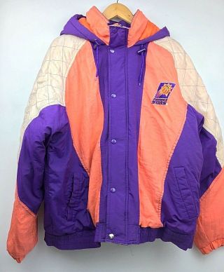 Nba Phoenix Suns Vintage Starter Jacket 2000s 90s Puffer Coat Hooded Vtg Xl