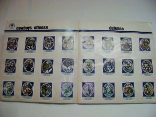 1972 Sunoco NFL stamp album,  complete,  good cond. ,  plus 3 packs extra stamps 4