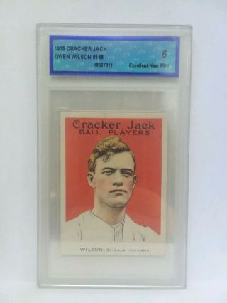 1915 Cracker Jack Card 148 Owen Wilson Cta 6 - Near
