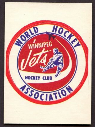 1972 - 73 Opc O Pee Chee Team Logo Inserts Wha Winnipeg Jets Sp Short Print