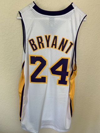 Adidas Lakers Kobe Bryant White Jersey 3