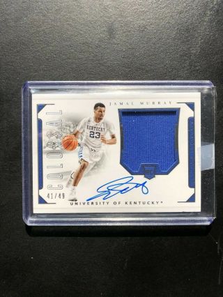 Jamal Murray 2016 - 17 National Treasures Rookie Patch Auto Colossal Rc Rpa /49