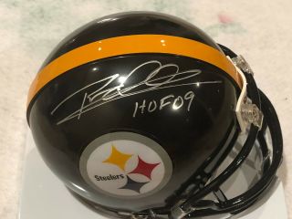 Rod Woodson Pittsburgh Steelers Autographed Mini Helmet With Hof Insc