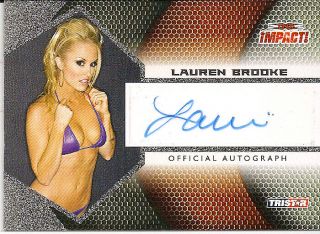 2009 Tristar Tna Impact Lauren Brooke Authen Auto Autograph Ia - 38 Hot Knockout