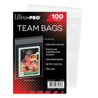 200 Ultra Pro Team Bags 2 Bags Resealable Strip Ultra Pro Acid No Pvc