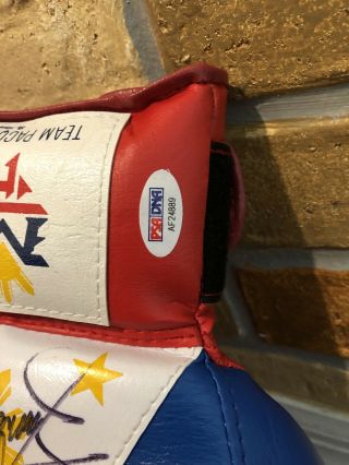 MANNY PACQUIAO SIGNED AUTO PHILIPPINE FLAG RIGHT BOXING GLOVE PSA Mayweather 3