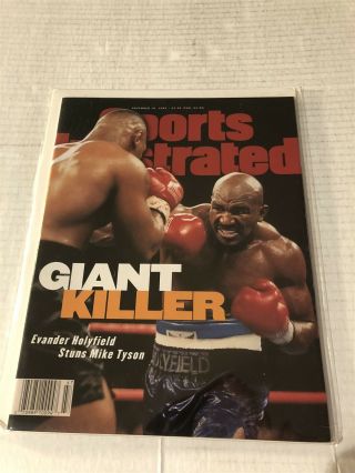 1996 Sports Illustrated Mike Tyson Vs Evander Holyfield Newsstand Giant Killer
