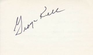 Hofer George Kell Autograph Signed Vintage 1976 3x5 Index Card Psa