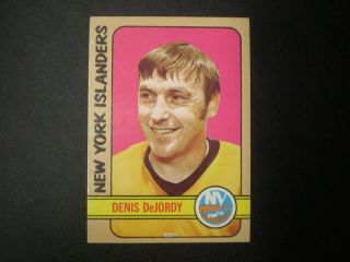 1972 - 73 Topps Nhl Islanders Denis Dejordy Card 144
