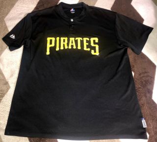 Vintage Mlb Pittsburgh Pirates Majestic Shirt Mens Sz Xl Cool Base