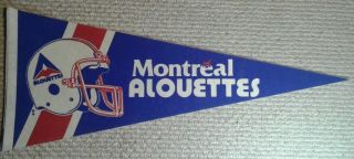 Vintage Montreal Alouettes Cfl Full Size Pennant