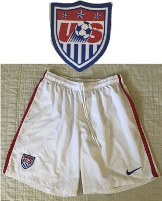 Vintage Nike Dri - Fit Team Usa Soccer Shorts Sz Xl Jersey White Red United States