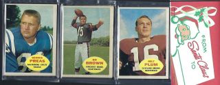 1960 Topps 12 Card Holiday Design Football Rack Pack.  Ed Brown (s)