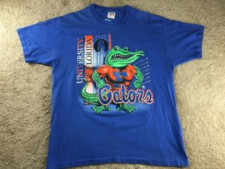 Vintage Florida Gators Shirt Xl Football Uf University Hat Jersey Blue Jacket