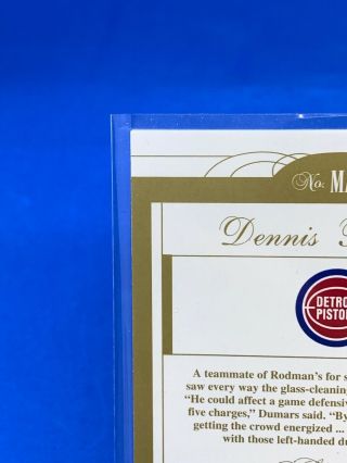 Dennis Rodman 2017 - 2018 Panini Flawless Momentous Autograph 8