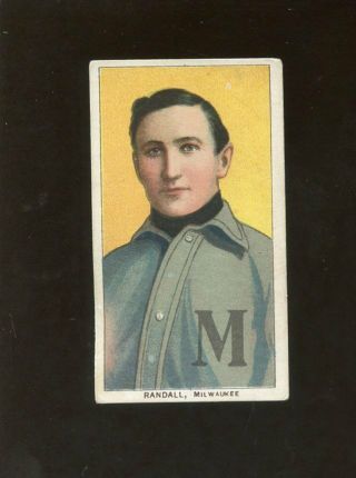 1910 T206 Sweet Caporal 350 Tobacco Baseball Card Randall Milwaukee Vg,