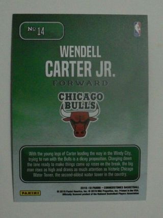 2018 - 19 Panini Cornerstones Downtown SSP Wendell Carter Jr Chicago Bulls 2