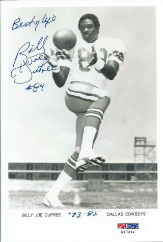 Billy Joe Dupree Autographed Signed 5x7 Photo Psa/dna Dallas Cowboys