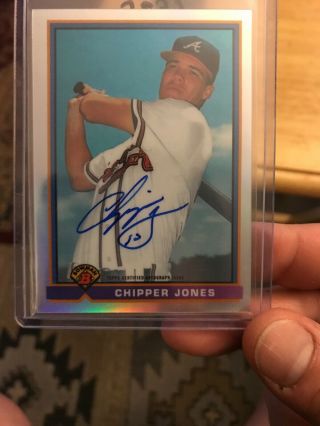 Chipper Jones Auto Bowman Baseball Card
