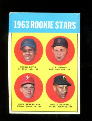 1963 Topps Willie Stargell Rc 553 Vgex,  Scc2083
