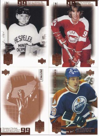 Wayne Gretzky 1999 - 00 Upper Deck Living Legend Base Card Set (99 - Cards)