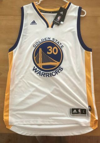 Stephen Curry Golden State Warriors Adidas White Swingman Jersey Size Large