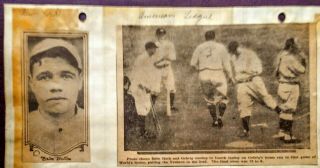Babe Ruth Lou Gehrig 1932 World Series Yankees Cubs Newspaper Clippings