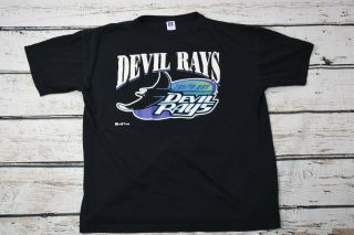 Vintage Mlb Russel Athletic Tampa Bay Devil Rays Beathable T - Shirt Mens Size Xl
