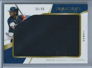 2018 Immaculate Ozzie Albies Rc Rookie Jumbo Jersey 