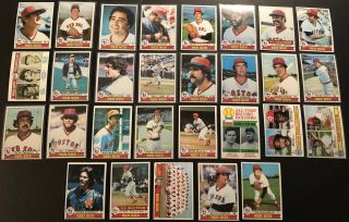 1979 Topps Boston Red Sox Complete Set Of 29 Cards Yastrzemski Fisk Rice Lynn