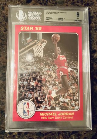 1985 Star Michael Jordan Bgs 9 Chicago Bulls