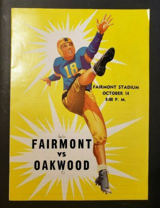 1949 Ohio High School Football Program Fairmont Vs Oakwood Dayton Kettering
