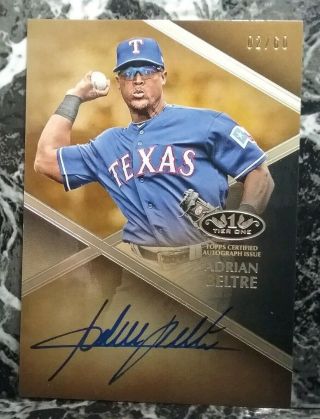 2019 Topps Tier One Baseball Adrian Beltre On Card Auto 2/60 T1a - Ab