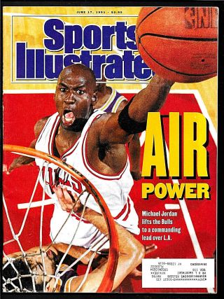 1991 Sports Illustrated Michael Jordan Chicago Bulls Nba Finals Ex,