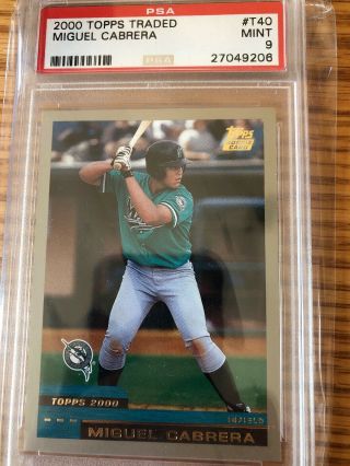 2000 Topps Traded Miguel Cabrera T40 Psa 9 Tigers