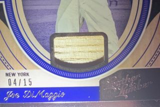 2019 Lumber And Leather Joe DiMaggio Bat Piece SSP /15 2