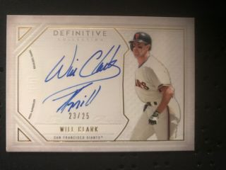 2019 Definitive Will Clark Inscribed The Thrill Auto 23/25 Ssp Giants