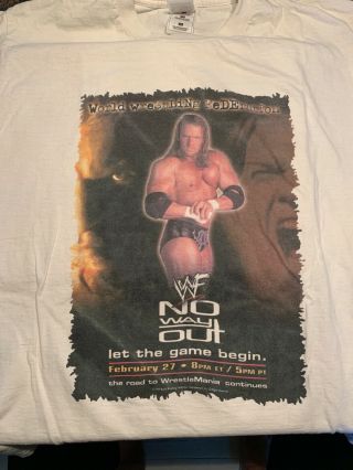 Rare Vintage 1999 Wwf Wwe No Way Out Ppv T Shirt Xl Triple H
