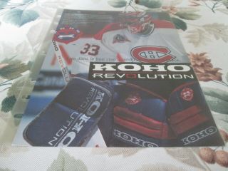 Patrick Roy Montreal Canadiens Poster Color 8 By 11 1999 - 2000