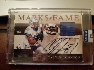 2008 Absolute Marks of Fame Game Jersey Patch Auto 4/6 2