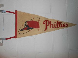 Vintage 1950s 1960s Philadelphia Phillies Pennant