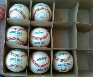 7 American League League Baseballs Gene Budig