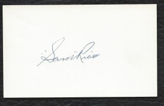Sam Rice Signed 3x5 Hof D 1974 Psa/dna