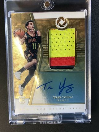 2018 - 19 Panini Opulence Trae Young Rookie Patch Autograph Auto Gold 24/25 Fotl