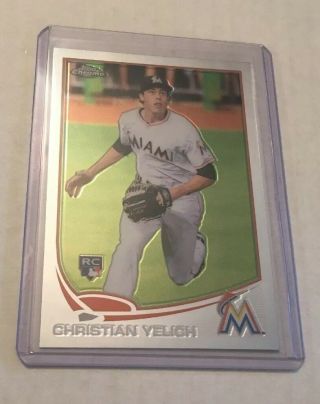 Christian Yelich 2013 Topps Chrome Update Rookie Card Mb - 47 Rc Marlins Brewers
