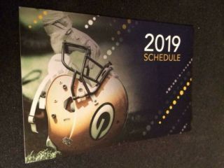 2019 Green Bay Packers 2 Football Pocket Schedules Lambeau Version