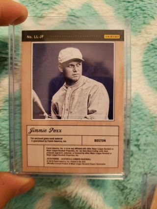 2019 Leather and Lumber Jimmie Foxx Legendary Lumber relic 8/10 2