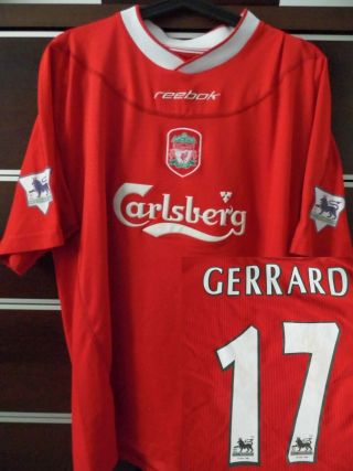 Jersey Retro Liverpool 2002/2003 Gerrard 17 Old Shirt Reebok Vintage