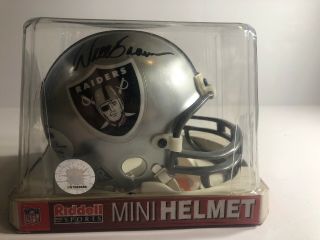 2001 Playoff Absolute Memorabilia Mini Helmet Willie Brown Auto 0194/1005